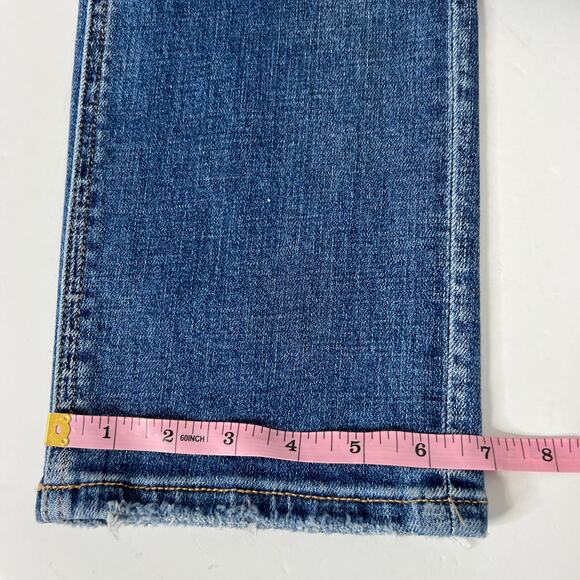 Flying Monkey Jeans Mid Rise Skinny Stretch Denim Blue Distressed Size 25 - Picture 6 of 10